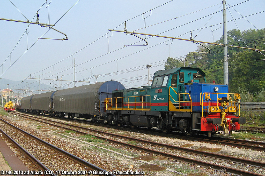 Treno Merci Trenitalia con Locomotiva Diesel D.146.2013 Foto Giuseppe Francabandiera