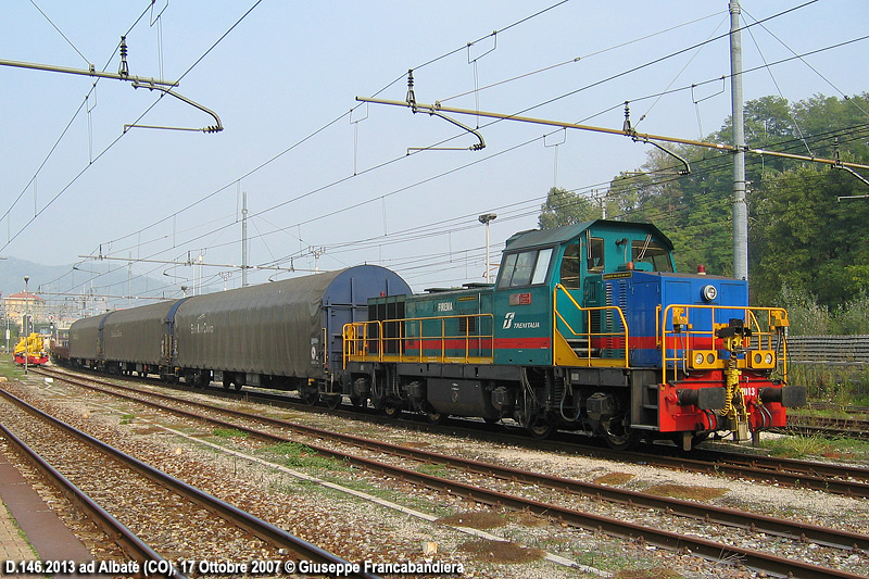 Treno Merci Trenitalia con Locomotiva Diesel D.146.2013 Foto Giuseppe Francabandiera