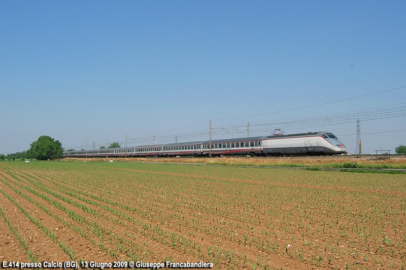 Treno Eurostar City Italia ESCI Trenitalia con Locomotiva Elettrica E.414 Foto Giuseppe Francabandiera