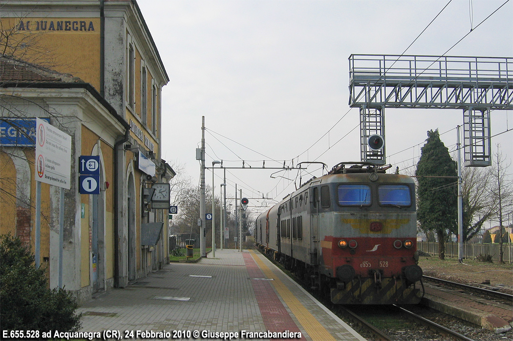 Treno Merci Trenitalia con Locomotiva Elettrica E655.582 Foto Giuseppe Francabandiera