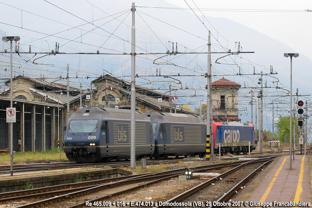 Treno Manovra con Locomotive Elettriche Re465.009 Re465.016 E474.013 Foto Giuseppe Francabandiera