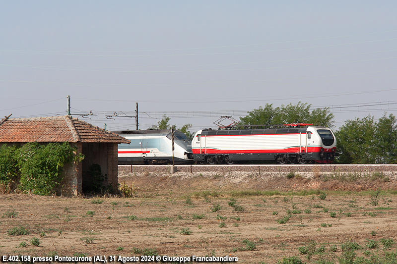 Treno Soccorso con E402.158 Foto Giuseppe Francabandiera