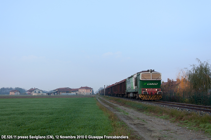 Treno Merci NordCargo NC con Locomotiva Diesel DE.520.11 Foto Giuseppe Francabandiera