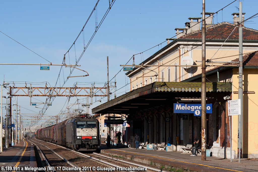 Treno Merci NordCargo con Locomotiva Elettrica E189.991 Foto Giuseppe Francabandiera