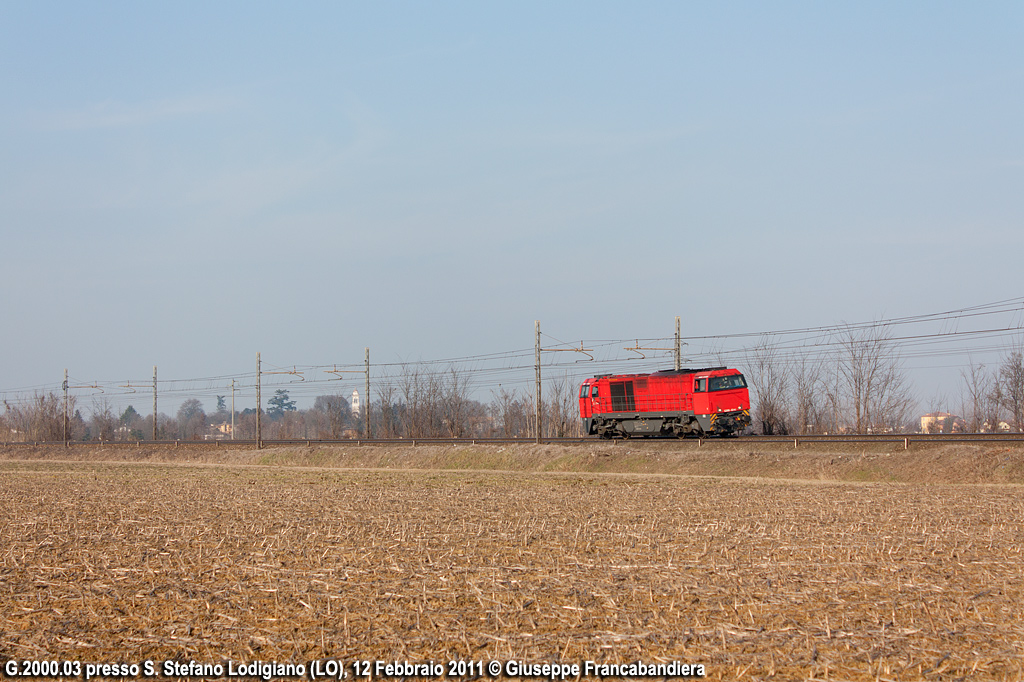 Locomotiva Isolata LIS con Locomotiva Diesel G2000.03 NC NordCargo Foto Giuseppe Francabandiera