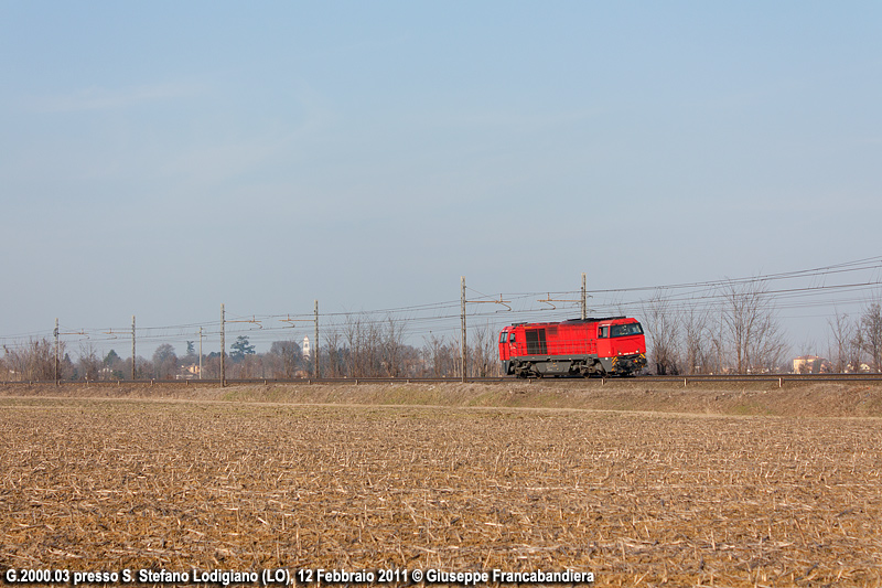 Locomotiva Isolata LIS con Locomotiva Diesel G2000.03 NC NordCargo Foto Giuseppe Francabandiera