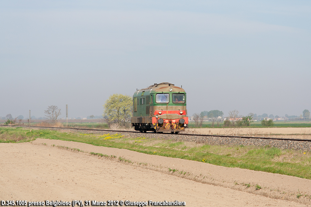 Treno LIS con Locomotiva Diesel FS D345.1005 Foto Giuseppe Francabandiera