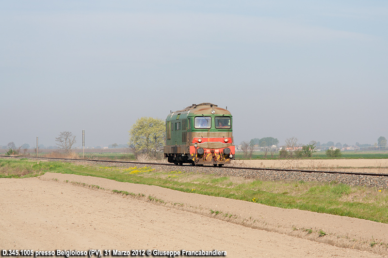 Treno LIS con Locomotiva Diesel FS D345.1005 Foto Giuseppe Francabandiera